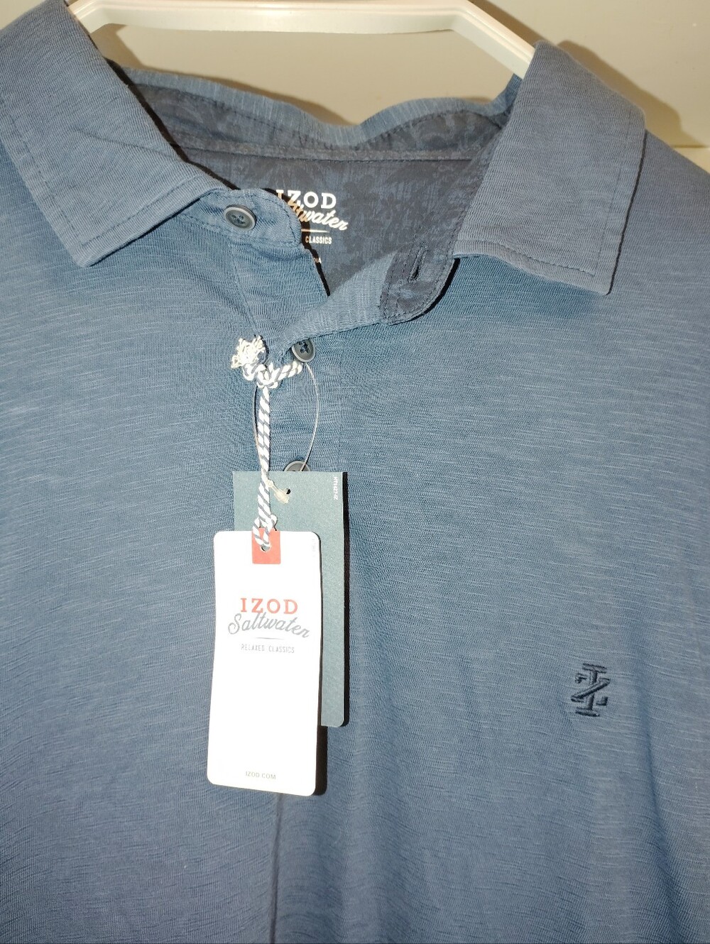 Nwt Men's Xl Izod Slate Blue Men's Short-Sleeve Polo - Picture 2 of 6